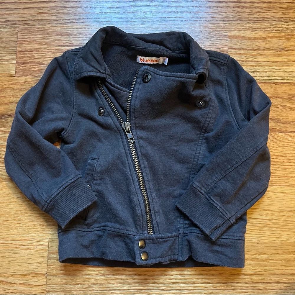 Bluezoo gray moto jacket size 2-3 years